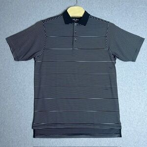 Bobby Jones X-H2O Men's Black‎ and White Striped Golfing Polo Shirt Size Large